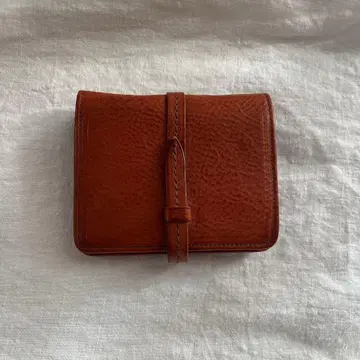 genten 토스카 접이식 지갑 브라운 주름 가죽