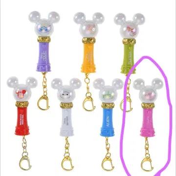 디즈니 캐릭터 시크릿 키링 7색 변화 응원봉 체셔