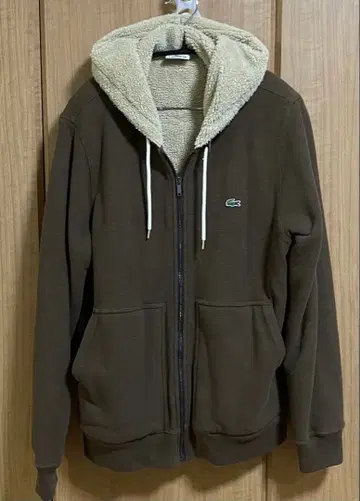 LACOSTE 후드티 라코스테 풀 집업 후드티 브라운 [ M ] 남성용