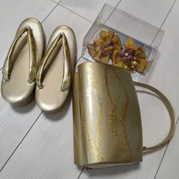 골드 일본 의류 신발과 백 세트