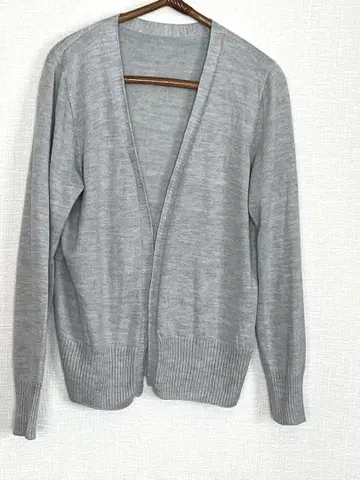 [ HASEGAWA SILK ] 실크 100% 가디건 그레이 L 사이즈