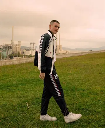 MEYBA 나일론 자켓 화이트/네이비