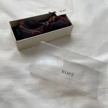 ROPE 로페 나비 넥타이 네이비 체크 무늬