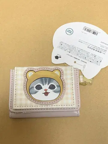 모프 샌드 곰냥이 3단 접이식 지갑