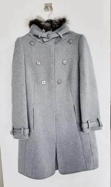 BRUNELLO CUCINELLI 그레이 캐시미어 100% 두꺼운 코트