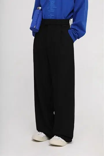 masonprince 1턱 와이드 실루엣 슬랙스 SK2050 블랙