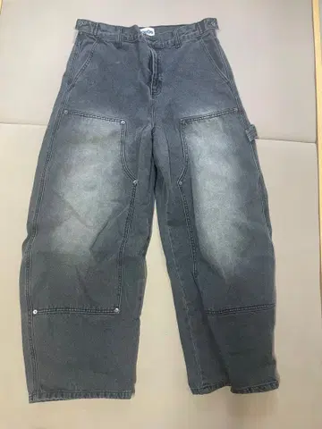 Double Knee Ballon Denim Pants 9090