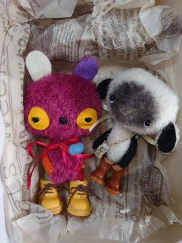 작가 제작 아트 인형 2체 봉제 인형