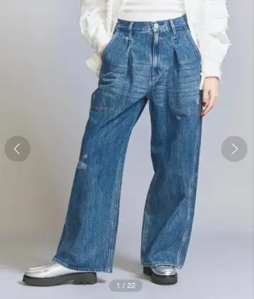 BEAUTY&YOUTH 데님 페인터 팬츠