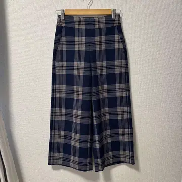 이에나 IENA 팬츠 하프 와이드 가우초 체크