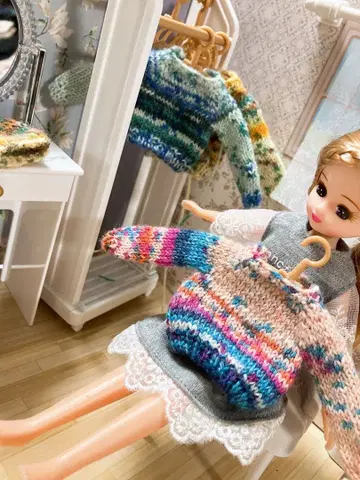 리카짱용 니트 스웨터 opal