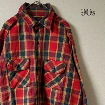 90s 빈티지 플란넬 셔츠 체크
