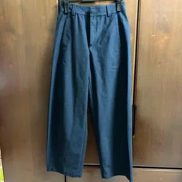 네이비 저지 배럴 레그 팬츠 S 사이즈