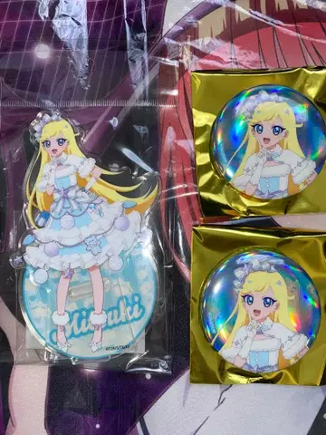 비밀의 아이프리 미츠키 아크릴 스탠드, 캔뱃지 세트