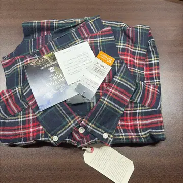 미사용 새상품) Eddie Bauer 체크 무늬 플란넬 셔츠 L 사이즈
