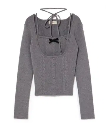 ANDMARY Sharon ribbon tops 그레이