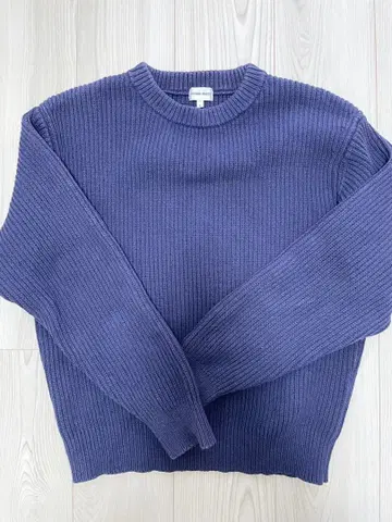 딥 블루 니트 스웨터 남성용