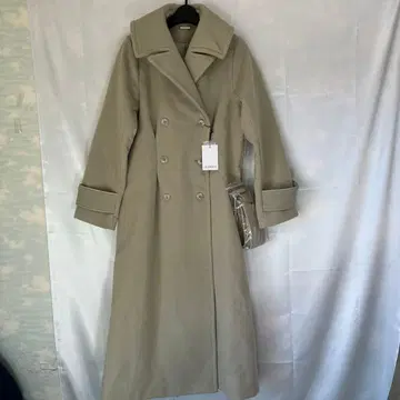 LIP SERVICE 새상품 톤 다운 민트 더블 브레스트 롱 코트 M