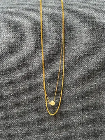 골드 더블 체인 목걸이