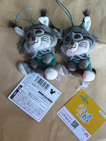 주토피아2 코텟토 펫탄 파우버트 2점 봉제 인형 마스코트