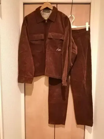 Kappa 카파 코듀로이 셋업 브라운 M