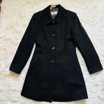 캐시미어 VIANUOVA 코트 여성용 블랙 프리 사이즈