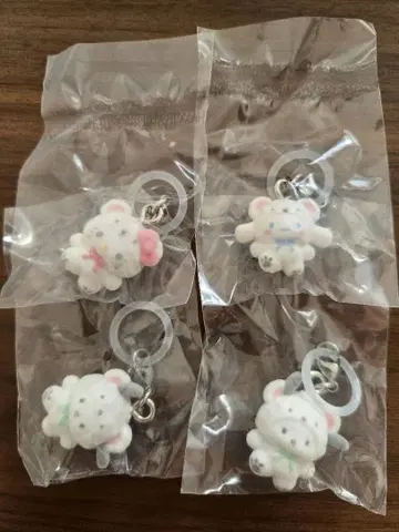 산리오 포근포근 스노우 표시 액세서리 4개 세트