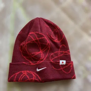 NIKE 나이키 일본 국기 택 니트 모자 비니 빨간색