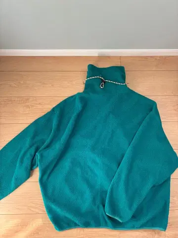 MISTERGENTLEMAN 터콰이즈 플리스 터틀넥 XL