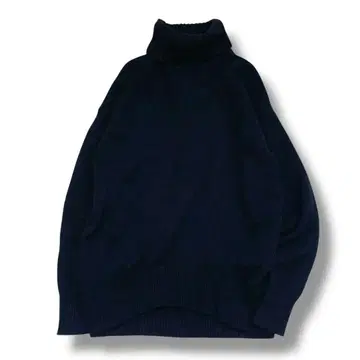 PLST 플라스테 라무 울 캐시미어 리브 터틀넥 니트 블랙