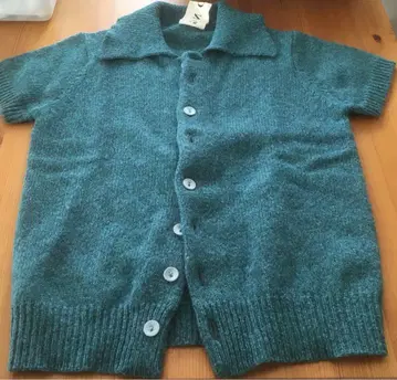 마가렛호웰 울 100% 다크 그린 반팔 니트