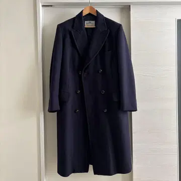 aquascutum 롱 코트 체스터 코트 울 더블 캐나다제