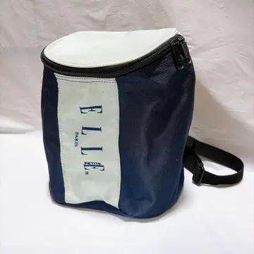 ELLE 네이비 화이트 소형 백팩