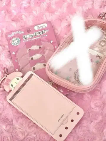 마이멜로디 캔뱃지 커버 커스텀 카드 홀더 세트 마이파치룬