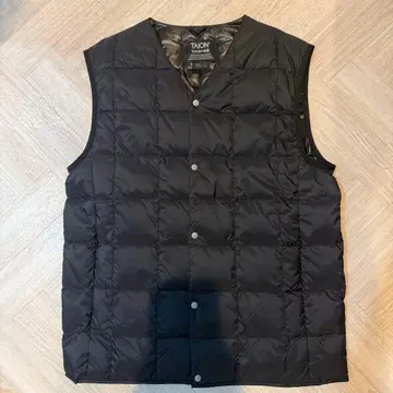 TAION/타이온 베이직 V넥 버튼 이너 다운 베스트