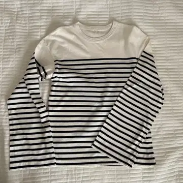 ARKET 화이트 블랙 스트라이프 긴팔 티셔츠