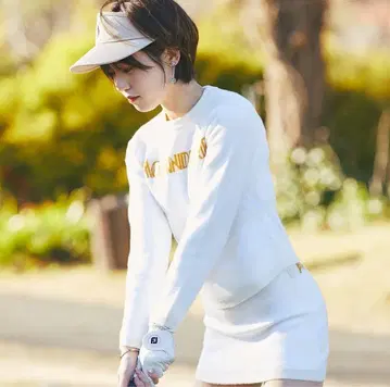 ACEANDRARE 골프용 화이트 긴팔 스웨터