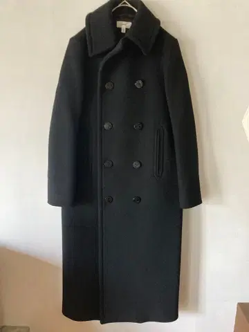 [ 거의 새상품 ] HYKE 하이크 롱 피코트 블랙 사이즈 1