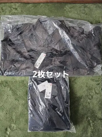 유니클로 더블 페이스 셔츠 자켓 3XL 다크 브라운 세트