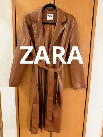 ZARA PU 가죽 가운 코트 인조 가죽