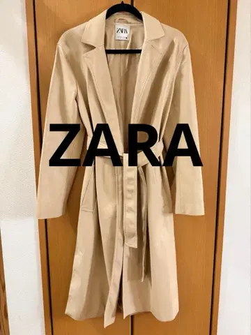 PU 가죽 가운 코트 ZARA 인조 가죽
