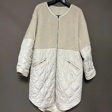 MAITRESSE 메틀리제 퀼팅 보아 코트