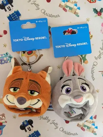 주토피아 팬캡 키체인 닉 주디 택 포함 새상품