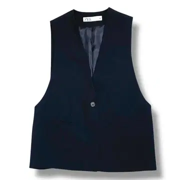 새상품급 자라 ZARA 성숙 캐주얼 세련된 베스트 지레 블랙 M 사이즈