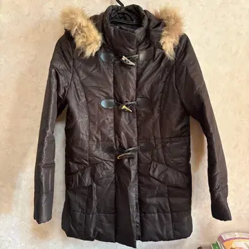 여성용 후드 부착 더플 코트 M