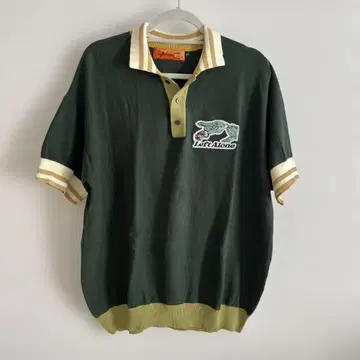 Left Alone 피케 셔츠 다크 그린