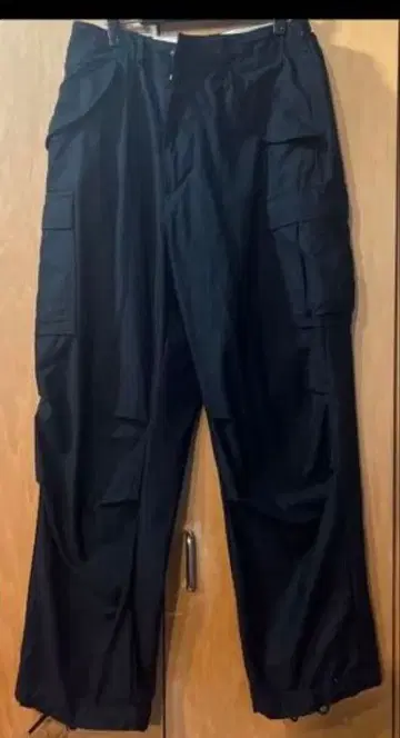 YMCLKY/M-65 카고 팬츠/블랙 염색 탈론 지퍼/넉넉한 실루엣