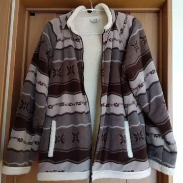 PIKO 브라운 계열 플리스 자켓 보아