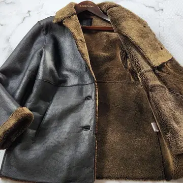 컨디션 최상 G-STAGE 레더 자켓 리얼 무스탕 램 가죽