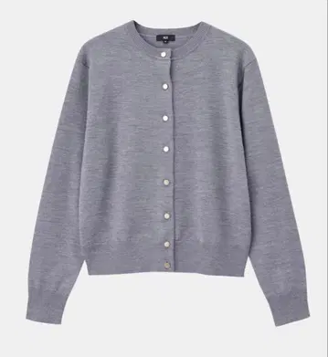 PLST 2024AW 엑스트라 파인 메리노울 메탈 가디건